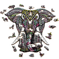 Afrikanischer Elefant | Magisches 3D Holzpuzzle