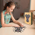 Afrikanischer Elefant | Magisches 3D Holzpuzzle